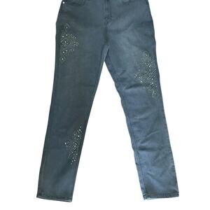 DG2 by Diane Gilman Women's Jeans Sz 4 Virtual Stretch Boot-Cut Gray 739794. 14T